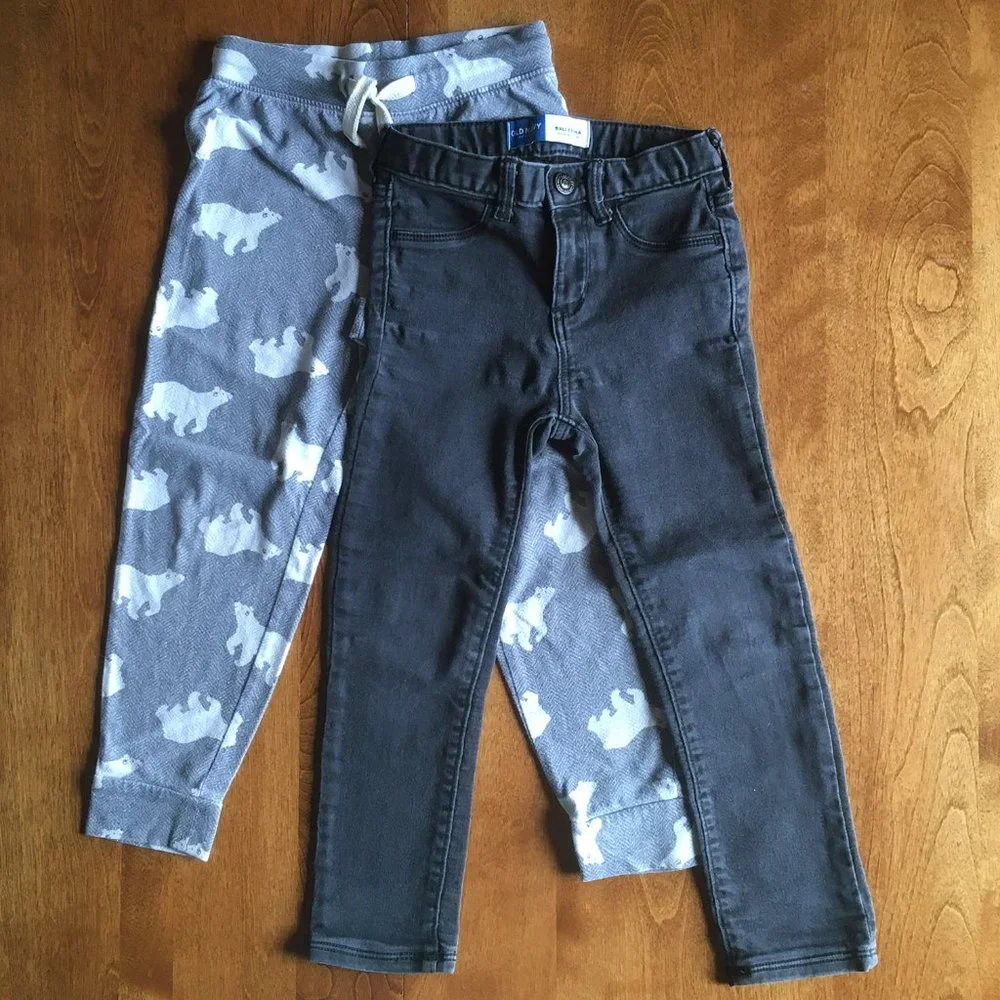 Old Navy gray jeans and joggers 5T